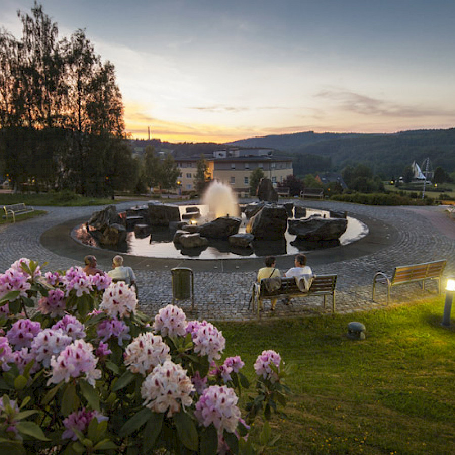 Bad Schlema Musikbrunnen im Kurpark