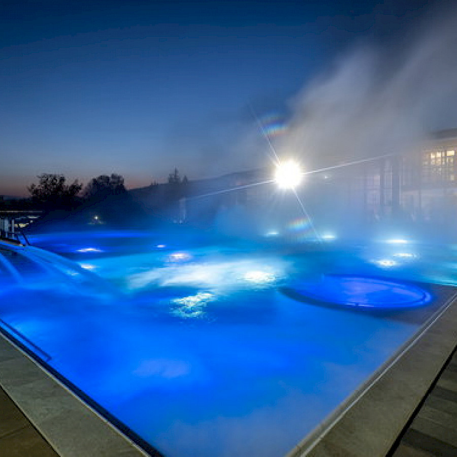 Abstimmung am Außenbecken des Gesundheitsbades Actinon Bad Schlema