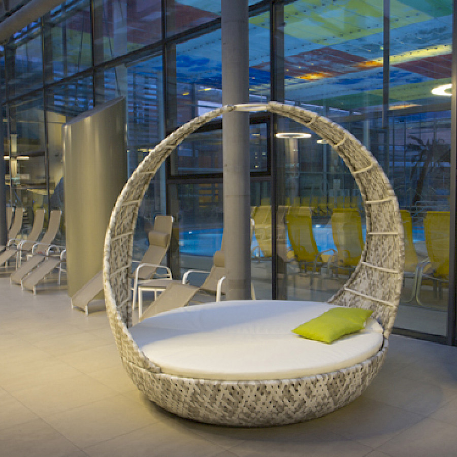 Badelandschaft und Sauna im Albert Bad Bad Elster